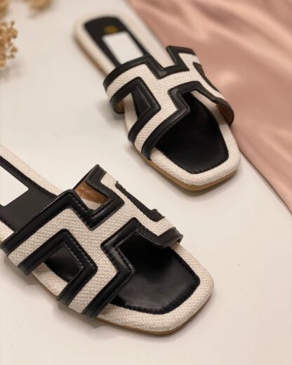 Women Fashion Luxurious Denim Jeans Elegance Casual Flat Slippers ,Sandal Perfect for Summer Wear - Comfortable and Stylish for Any Occasion Black, Brown, Blue, Grey - Image 6