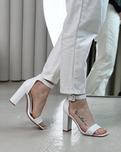 Women Fashion 3 Inches Block Heels Sandals Luxurious Fairy Style Glamour  Embellished Chunky Faux Suede Comfortable and Stylish for Any Occasion for Summer Black, White, Beige - Image 7