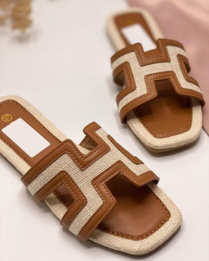 Women Fashion Luxurious Denim Jeans Elegance Casual Flat Slippers ,Sandal Perfect for Summer Wear - Comfortable and Stylish for Any Occasion Black, Brown, Blue, Grey - Image 7