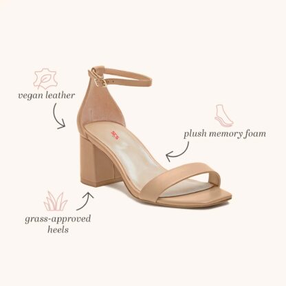 Beige Women Mid Block Heels Sandal – Bridal, Party & Casual Wear | Elegant & Comfortable - Image 3
