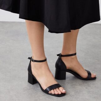 Women's Black Mid Block Heel Sandals – Casual, Wedding, Party & Bridal Wear