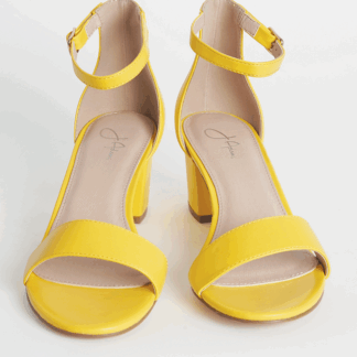 Yellow Mid Block Heels for Women – Bridal, Party, Wedding & Casual Wear Sandals