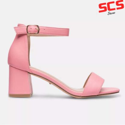 Pink Mid Block Heels for Women – Casual, Bridal, Party & Wedding Wear Sandals - Image 3