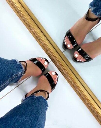 SCS Women Fashion Block High Heels With Platform Sandal, Party Wear Heels Weeding Wear Heels, Bridal Heels Black, White, Cream - Image 2