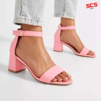 Pink Mid Block Heels for Women – Casual, Bridal, Party & Wedding Wear Sandals